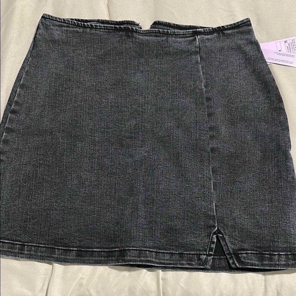 Classic Black Denim Skirt